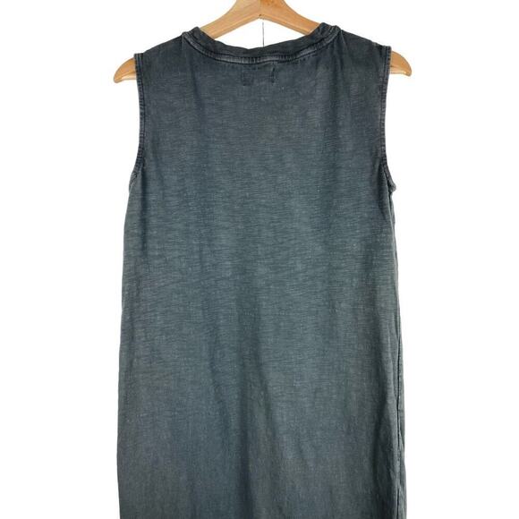 Lou & Grey Women's XS Gray Sleeveless Maxi Tank Dress with Side Slit - Picture 4 of 7